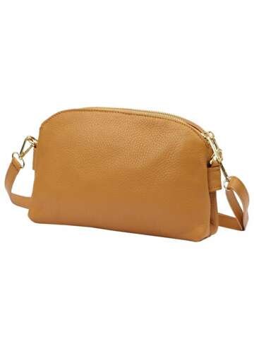Luka Dámska kožená kabelka 24-018 DOLLARO camel Crossbody peňaženka Small