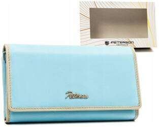 Priestranná dámska kožená peňaženka na patentku a zips - Peterson