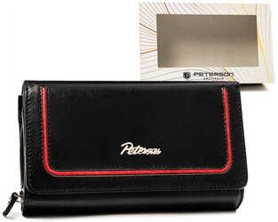 Veľká dámska kožená peňaženka na patentku a zips - Peterson