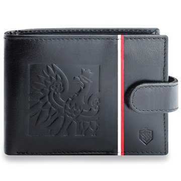 Pánska Peňaženka STEVENS Kožená SLIM Malá Pohodlná Čierna s RFID Ochranou