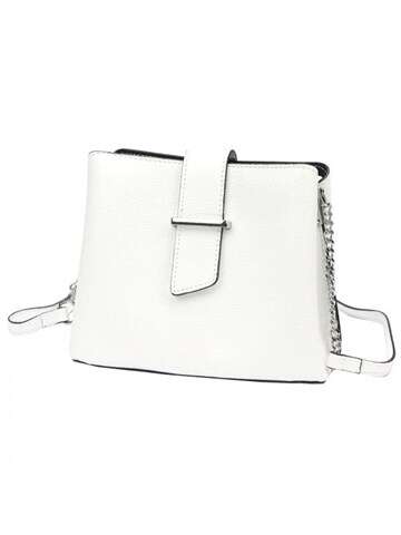 Biela kožená kabelka Luka 20-096 DOLLARO Shoulder Crossbody