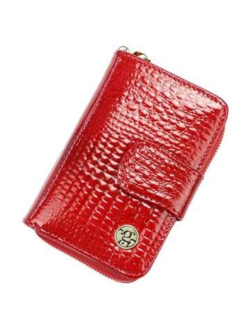 Červená dámska peňaženka Gregorio GL-115 z prírodnej a ekologickej kože Vertical Small