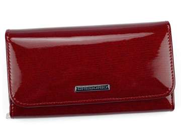 Červená dámska peňaženka Gregorio LN-110 z prírodnej kože strednej veľkosti RFID SECURE