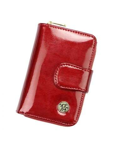 Červená dámska peňaženka Gregorio NL-115 z prírodnej a ekologickej kože Vertical Small s ochranou RFID