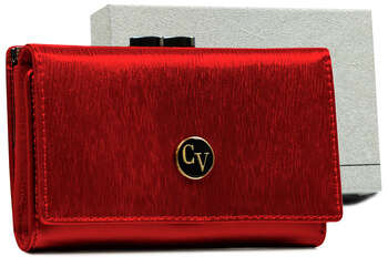 Červená lakovaná peňaženka na karty - Cavaldi