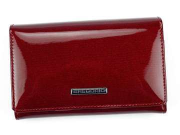 Červená stredná dámska peňaženka Gregorio LN-112 z prírodnej kože s ochranou RFID