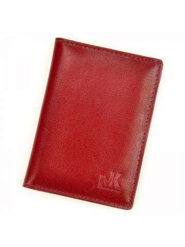 Červené puzdro na karty z pravej kože Money Kepper R7002
