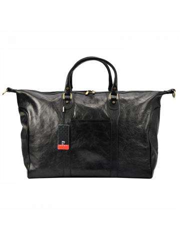 Čierna cestovná taška Pierre Cardin 4220 GNC z prírodnej kože