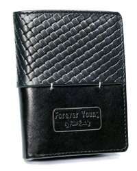 Čierna pánska kožená peňaženka - Forever Young®