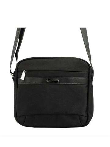 Čierna pánska taška Coveri World CW6255 Polyesterová crossbody taška s nastaviteľným popruhom