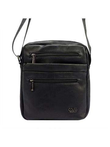 Čierna pánska taška z organickej kože Coveri World CW E2301 Crossbody