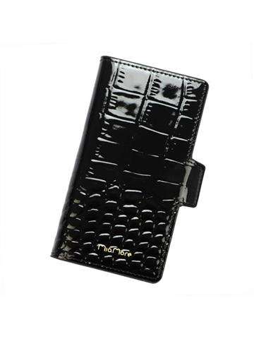 Čierne kožené puzdro MiaMore PHONE CASE L1781 pre iPhone 13 s magnetickým zatváraním a vreckami na karty