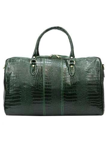 Dámska cestovná taška Gregorio 130/0788 COCO Dark Green Natural Leather