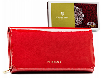 Dámska horizontálna kožená peňaženka - Peterson