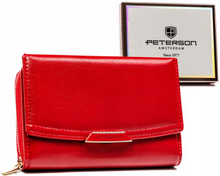 Dámska horizontálna peňaženka z ekologickej kože - Peterson