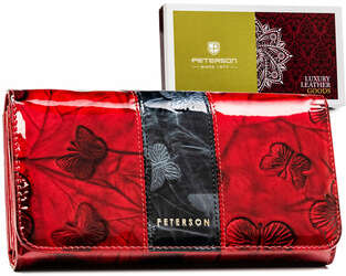 Dámska horizontálna peňaženka z lakovanej kože - Peterson