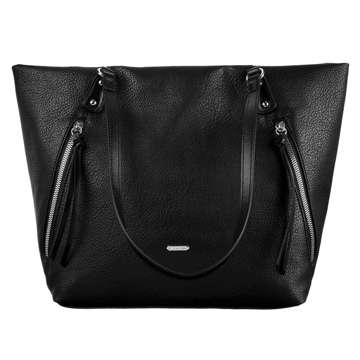 Dámska kabelka David Jones 6727-4A Shopperbag Eco Leather Black Large s viacerými vreckami
