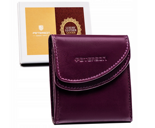 Dámska kompaktná kožená peňaženka so zapínaním - Peterson