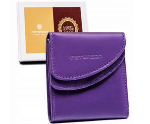 Dámska kompaktná kožená peňaženka so zapínaním - Peterson