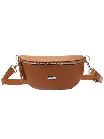 Dámska kožená crossbody kabelka MiaMore 01-029 DOLLARO vo farbe Dark Caramel