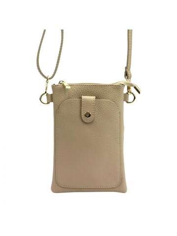 Dámska kožená kabelka Luka 20-070 Dark Beige Crossbody Small with Detachable Strap