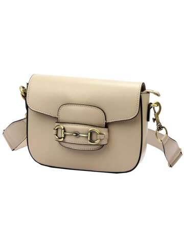 Dámska kožená kabelka Luka 20-095 Dark Beige Crossbody Purse