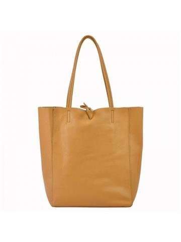 Dámska kožená kabelka PATRIZIA 419-013 camel shopperbag z prírodnej kože