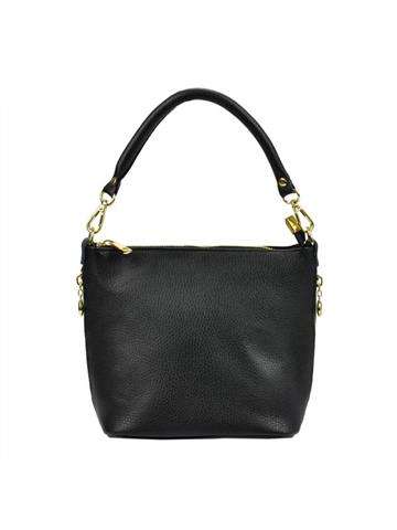 Dámska kožená kabelka PATRIZIA Black Gold Shackles Small Shoulder Eco Leather