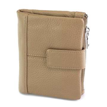 Dámska kožená peňaženka Coralia X-008 v tmavej béžovej farbe
