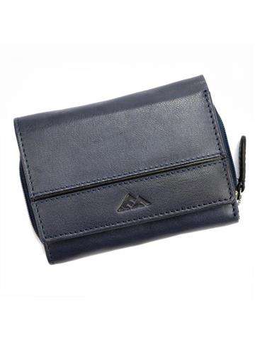 Dámska kožená peňaženka EL FORREST 568-33 RFID modrá horizontálna so zámkom a ochranou RFID