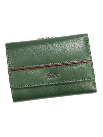 Dámska kožená peňaženka EL FORREST 579-15 RFID zelená s horizontálnou orientáciou a funkciou RFID SECURE