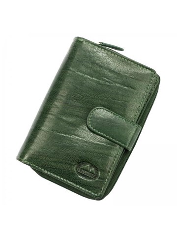 Dámska kožená peňaženka EL FORREST 813-18 RFID zelená s ochranou proti skenovaniu