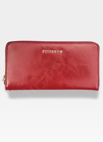Dámska kožená peňaženka Peterson Faced Leather Red PL781