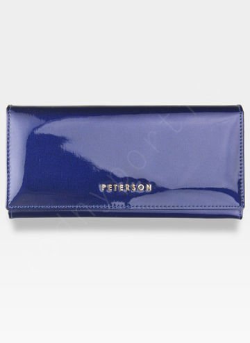 Dámska kožená peňaženka Peterson Large Elegant Capacious System RFID Dark Blue 467
