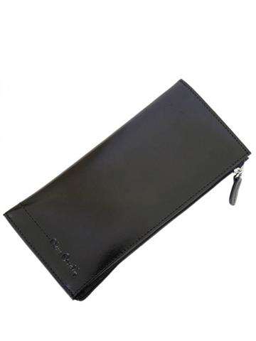 Dámska kožená peňaženka Pierre Cardin PSP01 8847 čierna na výšku so strieborným kovaním