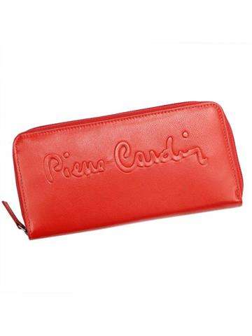 Dámska kožená peňaženka Pierre Cardin TILAK91 8822 červená s orientáciou na zips a priestorom na karty