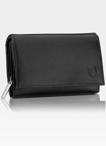 Dámska kožená peňaženka STEVENS čierna s ochranou RFID Pre ňu darček