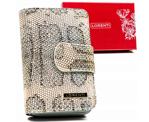 Dámska kožená peňaženka so systémom RFID Protect, zapínanie na patentku - Lorenti