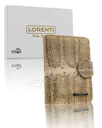 Dámska kožená peňaženka so systémom RFID Protect, zapínanie na patentku - Lorenti