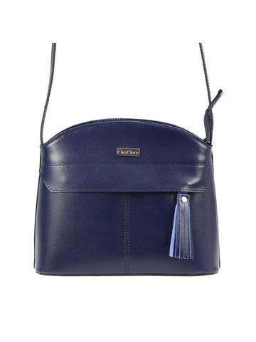 Dámska kožená taška MiaMore 01-012 granátová taška cez rameno s ozdobným strapcom a nastaviteľným popruhom