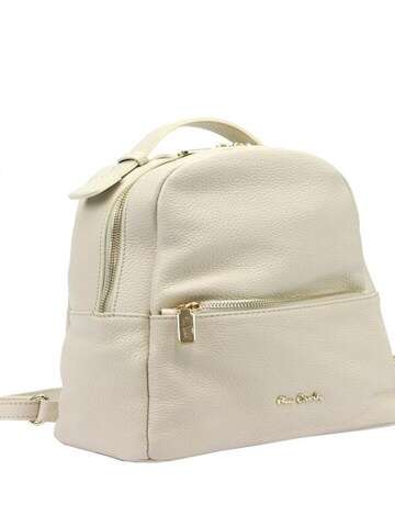 Dámska kožená taška Pierre Cardin FRZ 55082 DOLLARO Cream Shoulder/Backpack z prírodnej kože so zlatými detailmi