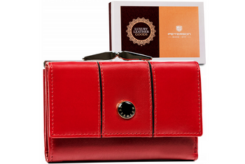 Dámska malá kožená peňaženka so systémom RFID - Peterson