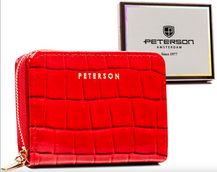 Dámska malá peňaženka z ekologickej kože s reliéfnym vzorom - Peterson