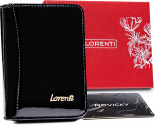 Dámska malá peňaženka z lakovanej kože - Lorenti