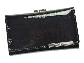 Dámska peňaženka Gregorio BC-108 z prírodnej kože v čiernej farbe s horizontálnym formátom a ochranou RFID