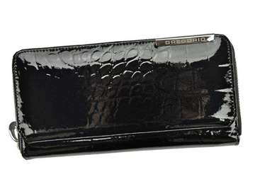 Dámska peňaženka Gregorio BC-111 prírodná koža čierna veľká horizontálna orientácia s funkciou RFID SECURE