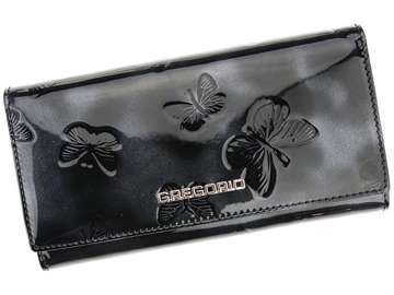 Dámska peňaženka Gregorio BT-100 Natural Leather Black Horizontal Large s ochranou RFID