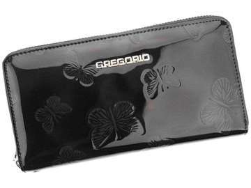 Dámska peňaženka Gregorio BT-118 z prírodnej kože čiernej farby s ochranou RFID a priehradkou na doklady
