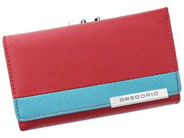 Dámska peňaženka Gregorio FRZ-108 červeno-modrá prírodná koža horizontálna stredná veľkosť