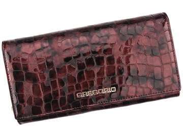 Dámska peňaženka Gregorio FS-102 Prírodná koža Cherry Large Horizontal RFID SECURE